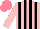 Silk - Pink, black stripes, salmon cap