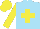 Silk - Sky blue, yellow cross, sleeves, yellow cap