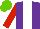 Silk - Purple,white stripe,red sleeves, light green cap