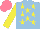 Silk - Light blue, yellow stars, yellow sleeves, salmon cap