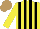 Silk - Yellow, black stripes, light brown cap