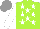 Silk - Lime, white stars, white sleeves, grey cap