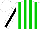 Silk - White, green stripes, white sleeves with black stripe, white cap
