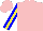Silk - Pink, blue sleeves with yellow stripe