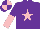 Silk - Purple, pink star, purple and pink halved sleeves, quartered cap
