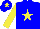 Silk - Blue, yellow star, sleeves and cap