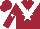 Silk - Maroon, white v and star, white star on sleeves