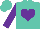Silk - Turquoise, purple heart, purple slvs