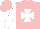 Silk - Pink, white maltese cross, white sleeves