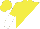 Silk - Yellow and white diagonal halves, yellow and white halved sleeves, yellow cap