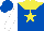 Silk - Royal blue, yellow yoke, yellow star, white sleeves, royal blue cap
