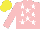 Silk - Pink, white stars, yellow cap