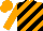 Silk - Orange with black diagonal stripes, orange cap