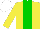 Silk - Yellow, green stripe, white cap