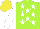 Silk - Lime, white stars, white sleeves, yellow cap