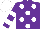 Silk - Purple,white spots,purple sleeves,two white hoops, white cap