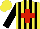 Silk - Yellow, black stripes, red cross, black sleeves, yellow cap