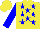 Silk - Yellow, medium blue stars, sleeves