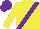 Silk - Yellow, purple sash, purple cap