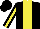 Silk - Black, yellow stripe, stripe sleeves, black cap