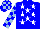 Silk - Blue, white stars, light blue blocks on sleeves, blue and light blue blocks on cap