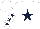 Silk - White, dark blue star, dark blue stars on sleeves, white cap