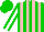 Silk - Green, pink stripes, white stripe sleeves, green cap