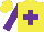 Silk - Yellow, purple cross, purple sleeves, yellow cap