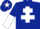 Silk - DARK BLUE, white cross of lorraine, halved sleeves, dark blue cap, white star