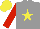 Silk - Grey, yellow star, red sleeve, yellow cap