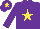 Silk - Purple body, yellow star, purple cap, yellow star