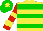 Silk - yellow, green hoops, red sleeves, yellow hoops, green cap, yellow star