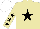 Silk - beige, black star, beige sleeves, black stars, white cap