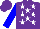 Silk - Purple, white stars, blue sleeves