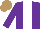 Silk - Purple, white stripe, light brown cap