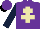 Silk - purple, beige cross of lorraine, dark blue sleeves, purple cap, black peak