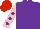 Silk - Purple, pink sleeves, purple spots, red cap