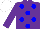 Silk - Purple, blue spots, white cap