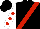 Silk - Black, red sash, white sleeves, red spots