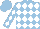 Silk - Light blue, white diamonds, white diamond stripe on sleeves, light blue cap