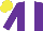 Silk - Purple, white stripe, yellow cap