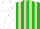 Silk - Green, pink stripes, white sleeves, cap