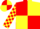 Silk - Red and Yellow (quartered), checked sleeves