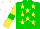 Silk - Green, yellow stars, yellow sleeves, green armbands, white cap