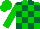 Silk - green and dark green blocks