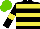 Silk - Black, yellow hoops, black sleeves, yellow armlets, light green cap