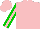 Silk - Pink, green sleeves with pink stripe, pink cap