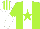 Silk - Lime,white stripe,lime star,lime sleeves,white halved,lime star,striped cap