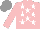 Silk - Pink, white stars, grey cap
