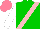 Silk - Green, pink sash, white sleeves, salmon cap